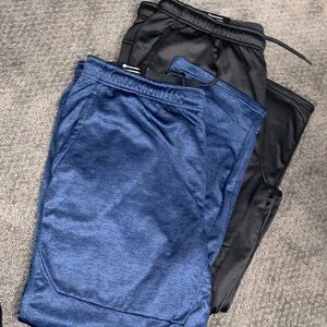 Bundle (2 pairs) Men's Blue and Black‎ Fleece Athletic/Lounge Pants